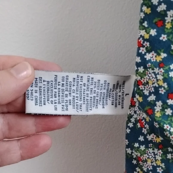 *RARE* 90s Y2K Vintage Old Navy Striped Chevron/Floral Reversible Puffer Vest - Picture 15 of 16